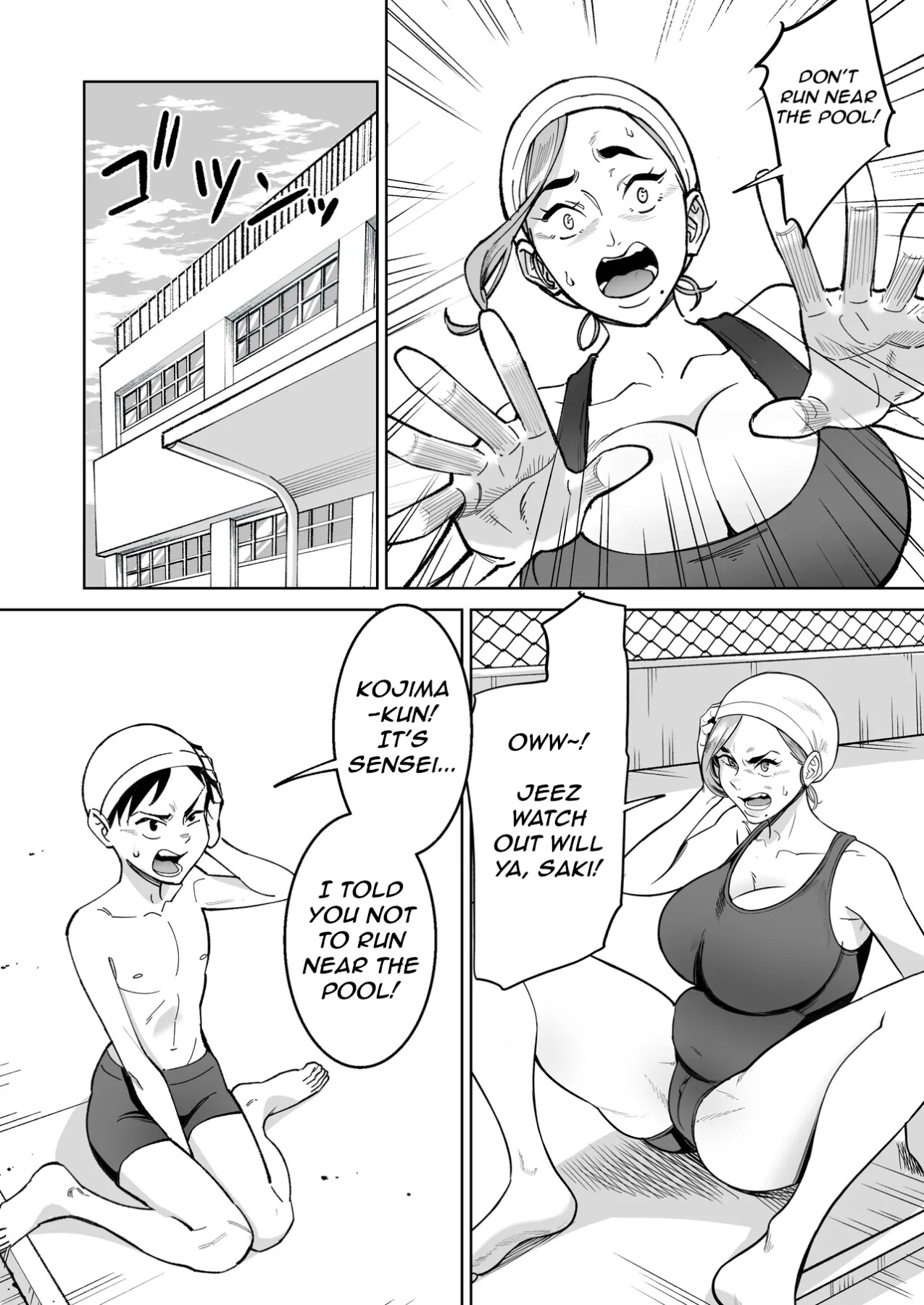 Hentai Manga Comic-Swapping with the Teacher at the Pool-Read-3